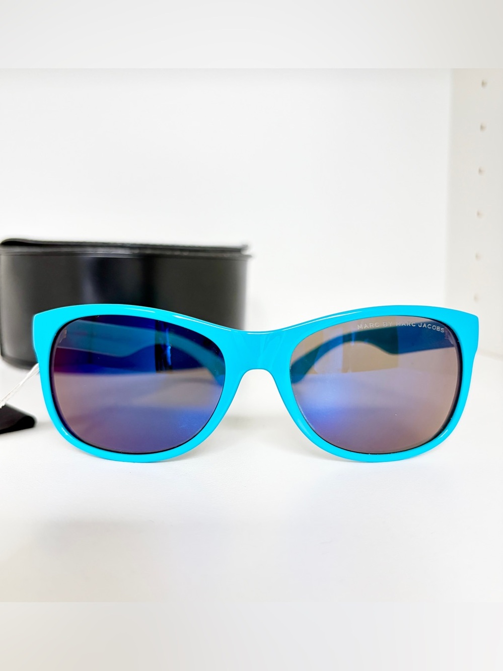Marc by Marc Jacobs MMJ 246/N/S Blue Frame Purple Mirrored Lens Sunglasses NWT
